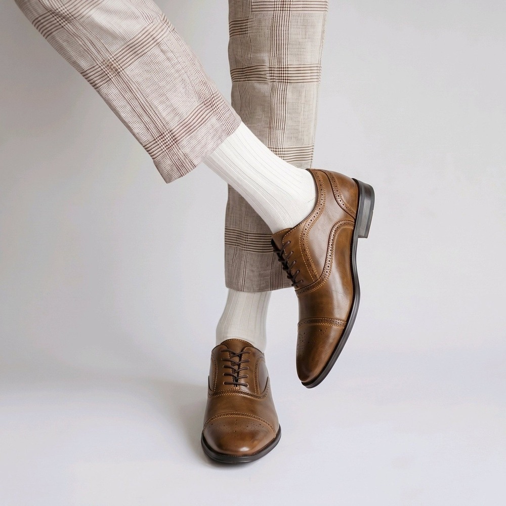 Giorgio Brutini Oxford Shoes Mens‎ 13 Brown Brogue Cap Toe Oxford Office Formal